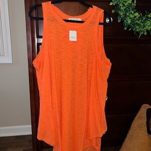 We The Free Vibrant Orange Tank Top